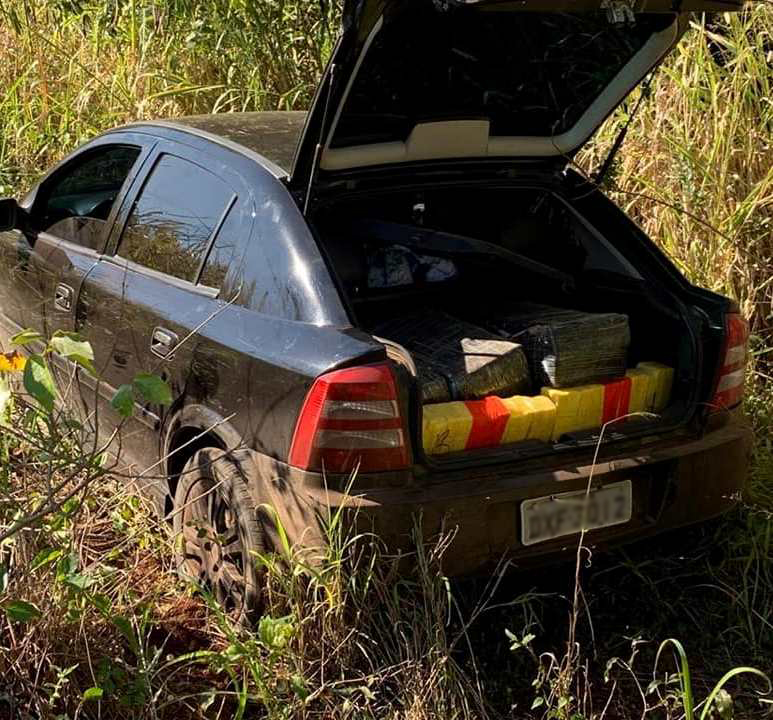 Casal tenta escapar de abordagem, mas é preso com quase 300 quilos de maconha