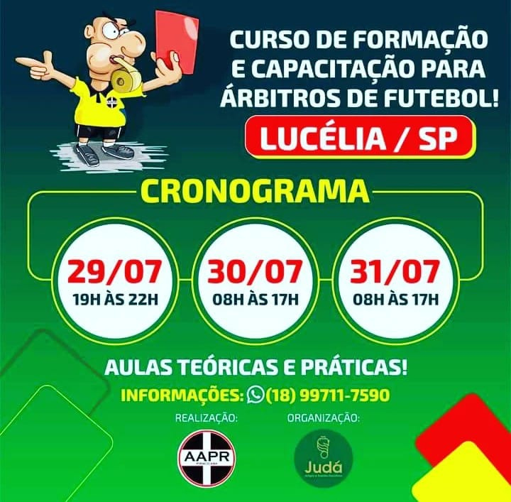 Judá Eventos Esportivos realiza curso de arbitragem em Lucélia