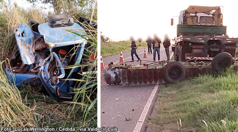 Acidente deixa caminhoneiro ferido