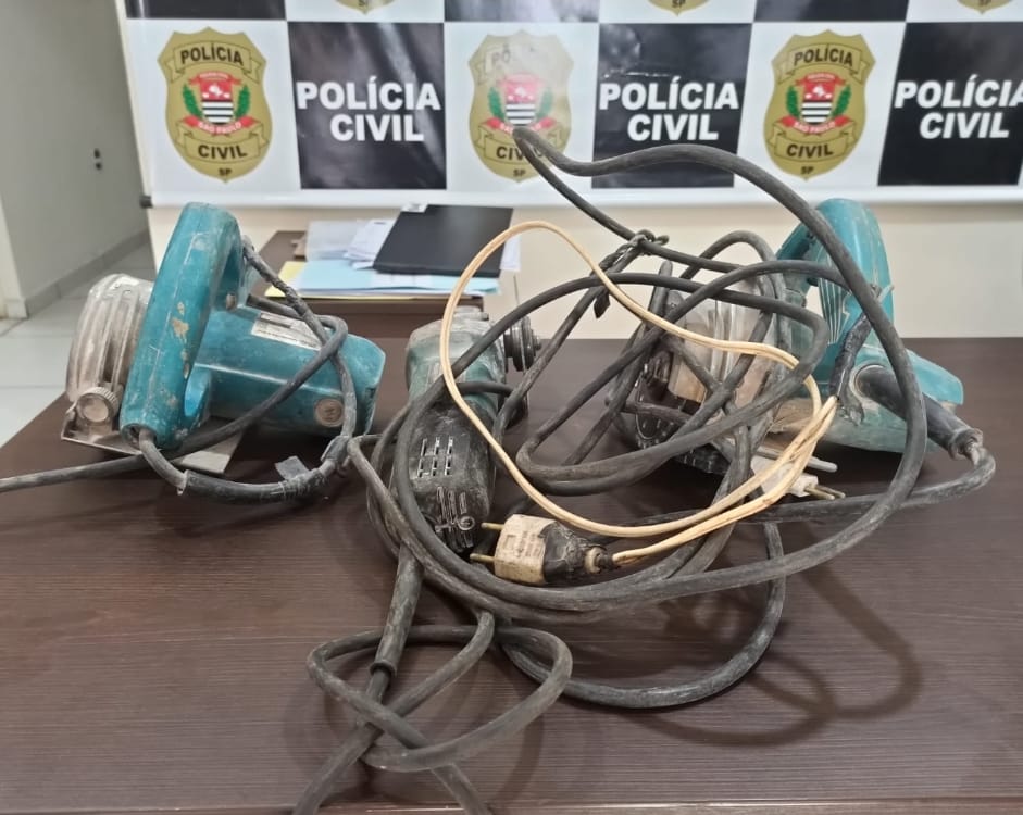 Ferramentas furtadas em obra são recuperadas pela Polícia Civil
