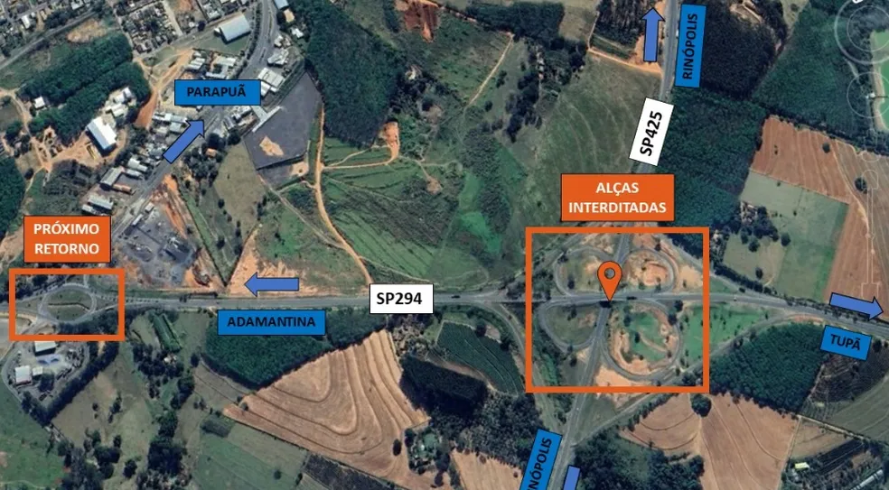 PARAPUÃ: Obras no pavimento das alças de acesso alteram o trânsito na rodovia comandante João Ribeiro de Barros