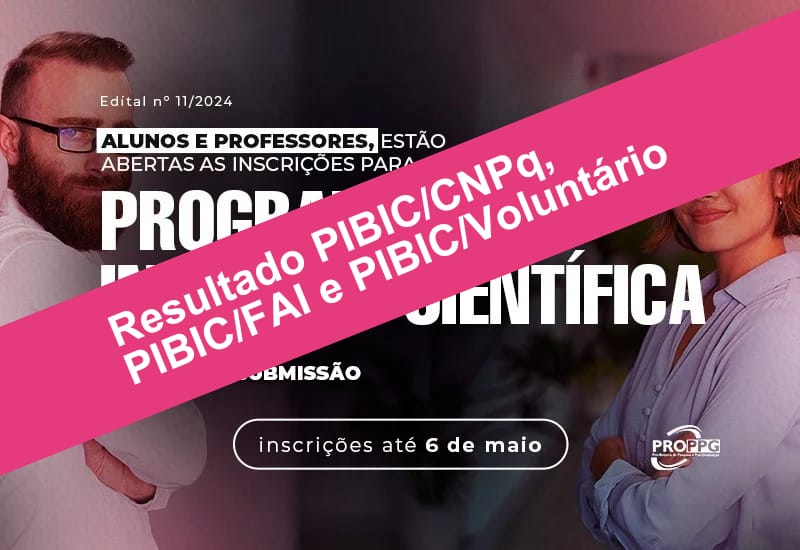 Centro Universitário divulga a classificação final dos Programas de Iniciação Científica