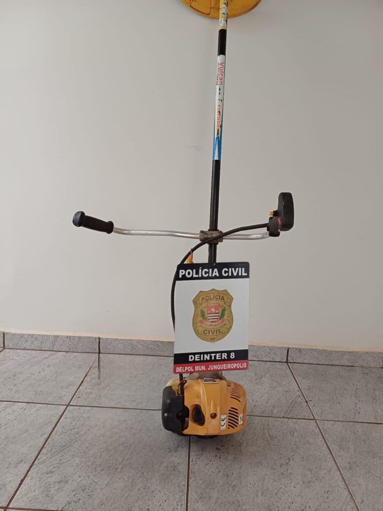 Suspeito de furtar roçadeira é identificado pela Polícia Civil de Junqueirópolis