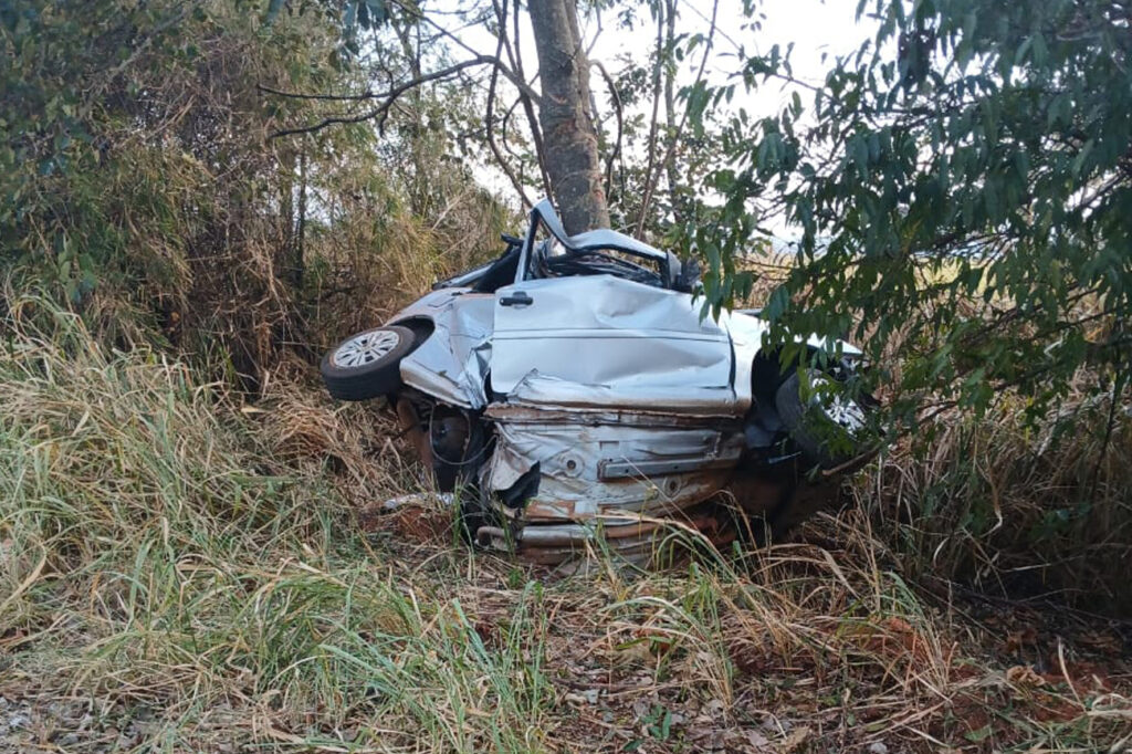 Mulher morre após colidir carro contra árvore em rodovia da região