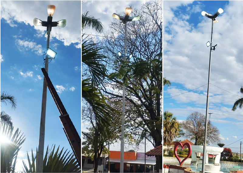 FLÓRIDA: Prefeitura realiza melhorias na iluminação da Praça Gerson Veronese Ferracini