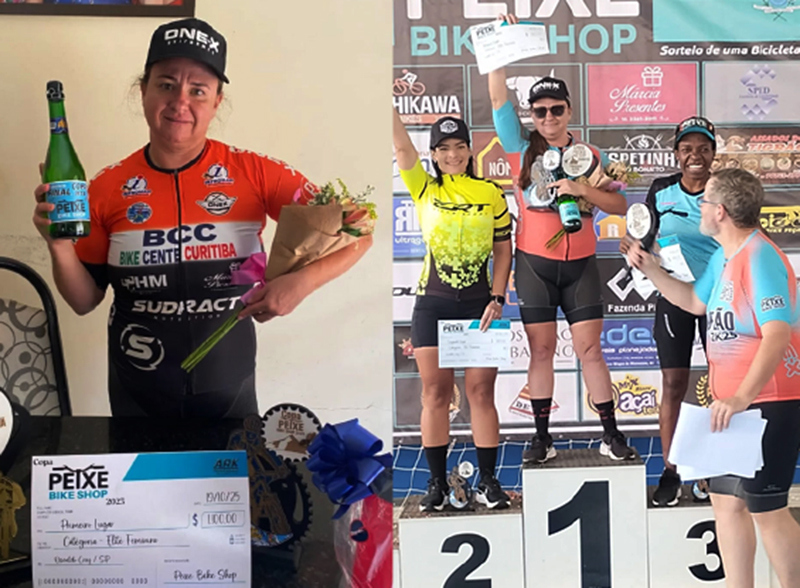 JUNQUEIRÓPOLIS: Ciclista junqueiropolense é campeã da Copa Peixe Bike Shop 2025
