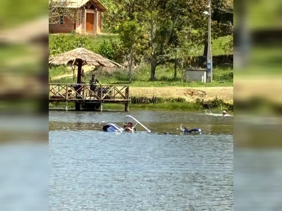 Helicóptero com duas pessoas cai em pesqueiro no interior de São Paulo