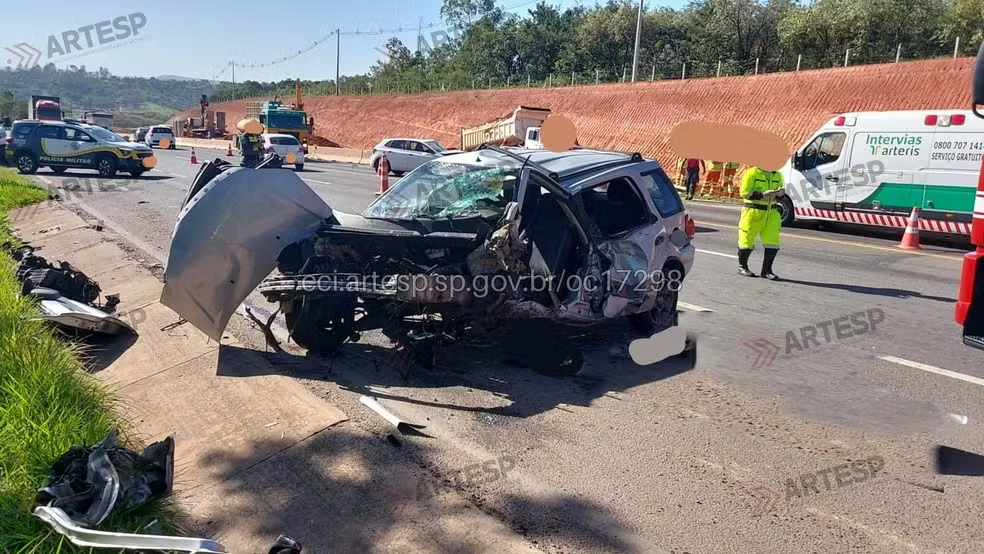 Acidente mata motorista e deixa 2 pessoas gravemente feridas em rodovia no interior de SP