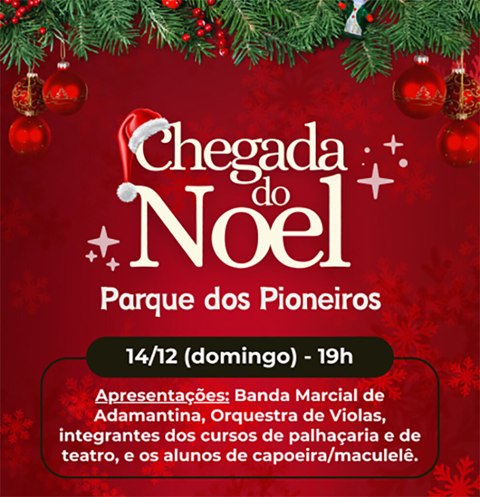 Papai Noel chega em Adamantina no domingo (14)