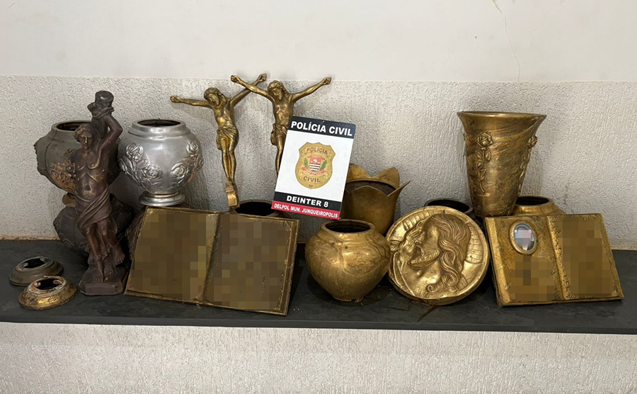 JUNQUEIRÓPOLIS: Polícia Civil recupera objetos furtados do Cemitério Municipal