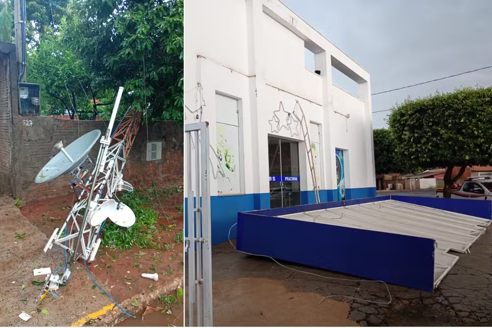 PRACINHA: Queda de árvores provoca danos e falta de energia