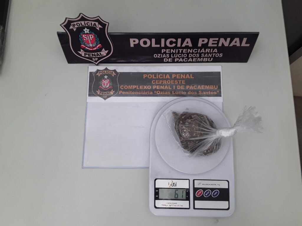 Companheiro de detento é flagrado tentando entrar com droga na penitenciária de Pacaembu
