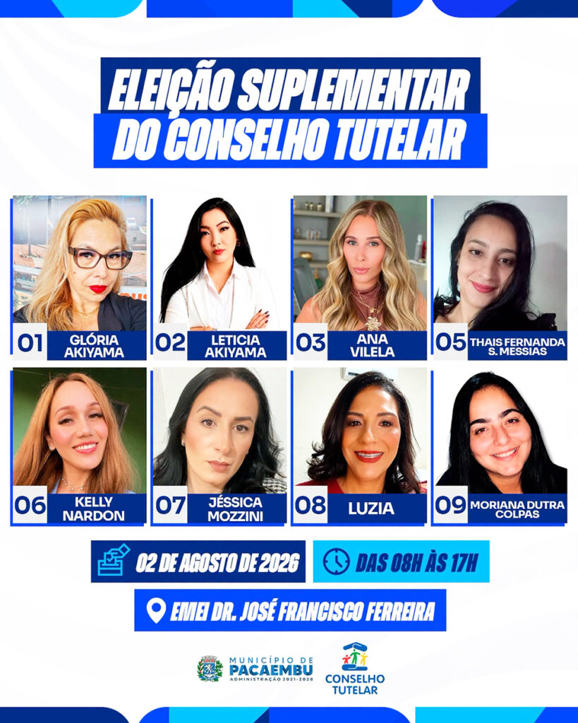 PACAEMBU: Definido os nomes das candidatas para a eleição suplementar do Conselho Tutelar