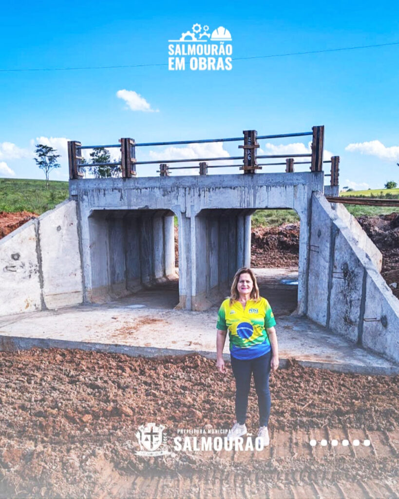 SALMOURÃO: Ponte de concreto na zona rural entra em fase final de construção